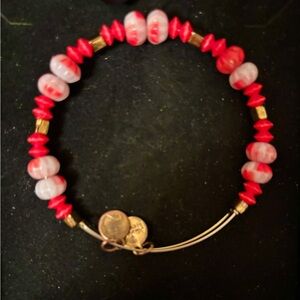 ALEX AND ANI Red and Gold Beaded VINTAGE Bracelet